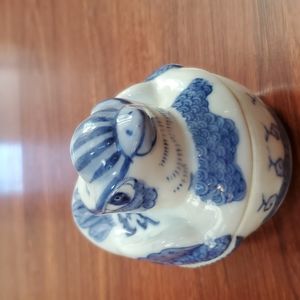 Vintage Porcelain Mandarin Duck Box